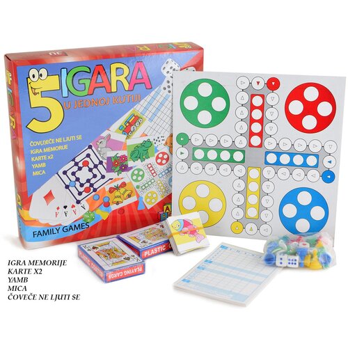  Set društvenih igara 5u1 630508 Cene