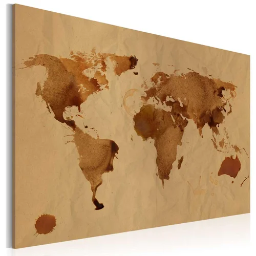  Slika - The World painted with coffee 60x40