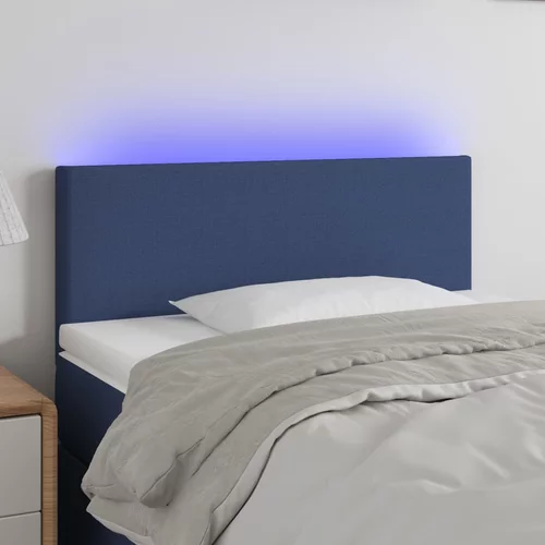 vidaXL LED uzglavlje plavo 100x5x78/88 cm od tkanine