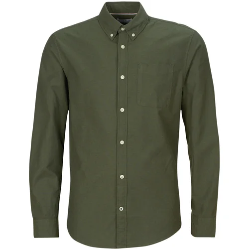 Jack & Jones Srajce z dolgimi rokavi JJEOXFORD SHIRT LS Kaki