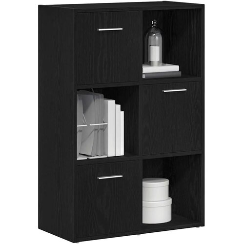  Ormar za knjige/Pregrada za sobu crni hrast 60 5 x 30 x 90 cm inženjerski drvo - Crni hrast Cijene