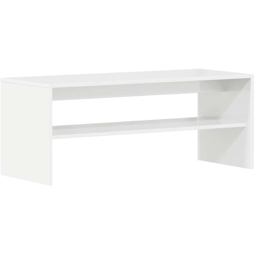 Maison Chic TV omarica - TV stojalo - Televizijska omarica visok sijaj bela 100x40x40 cm iverna plošča, (21701474) Cene