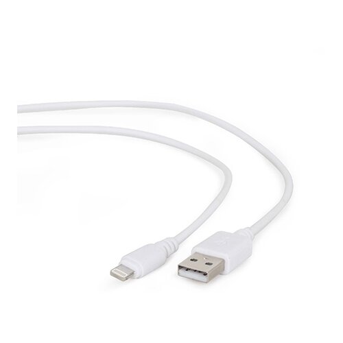 Gembird USB 2,0 kabal sync and charging iPhone, white, 1m, CC-USB2-AMLM-W-1M Slike