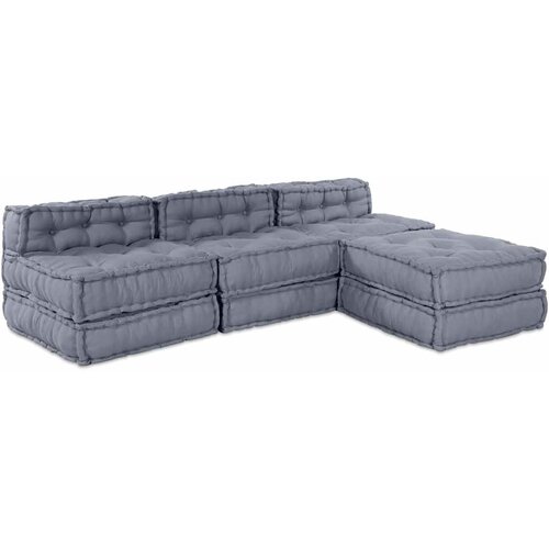  Modularna sofa 4 pcs Siva Tkanina Slike