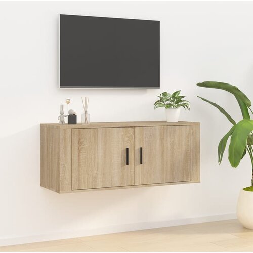 VidaXL Zidni TV ormarić Boja hrasta sonome 100 x 34,5 x 40 cm Slike