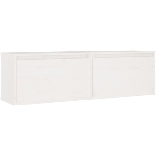 Maison Chic Stenska omarica - Zidna omarica 2 kosa bela 60x30x35 cm trdna borovina iu15, (22063087) Slike