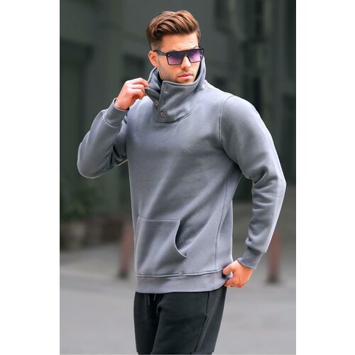 Madmext Smoked Collar Detailed Men's Sweatshirt 4411 Slike