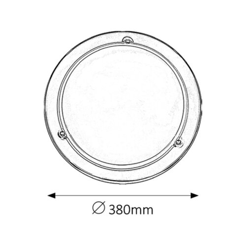 Rabalux ufo plafonjera D38 E27 2x60W hrom opal Slike