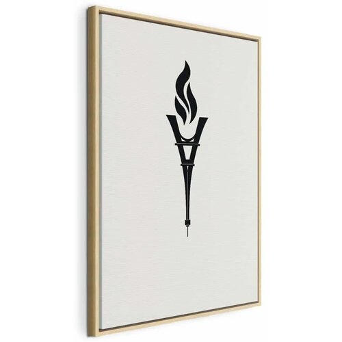  Slika - Torch Shaped Like an Inverted Eiffel Tower 40x60 U prirodnom drvenom okviru Cene