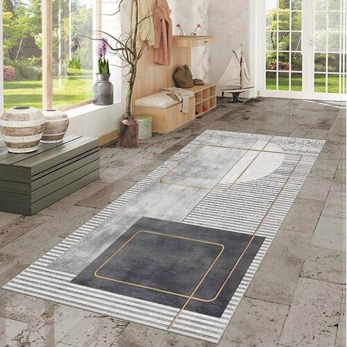  Staza sa gumenom podlogom 80x160cm - Crno-sivi pravougaonici, SS-046 Cene