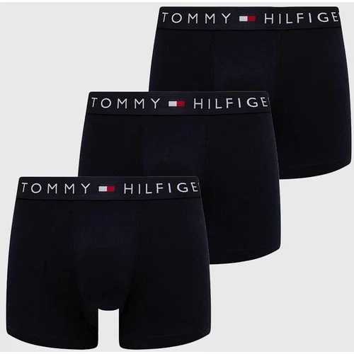 Tommy Hilfiger Boksarice 3-pack moški, mornarsko modra barva
