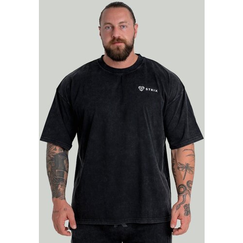 STRIX Mu&amp;scaron;ka oversized majica Washed Black Slike