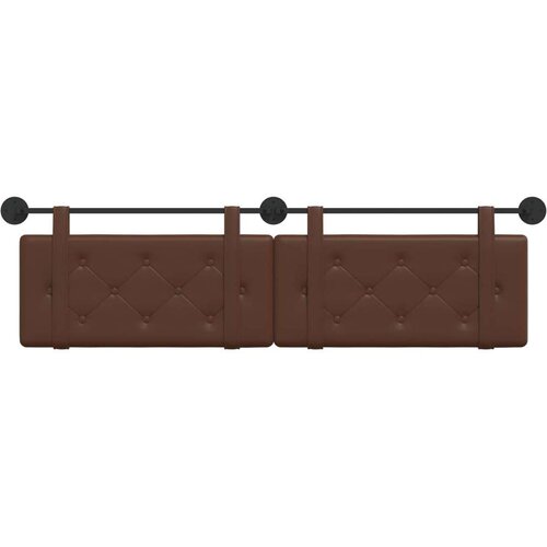  Držeće uzglavlje Zidne Smeđa 190 x 55 x 5 cm Lažna koža - Smeđa 180 cm bez LED Slike