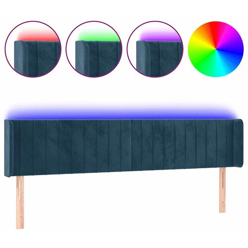  LED uzglavlje tamnoplavo 183x16x78/88 cm bar&amp;scaron;unasto Slike