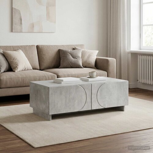  Stolić za kavu Betonska siva 102 x 50,5 x 35 cm Slike
