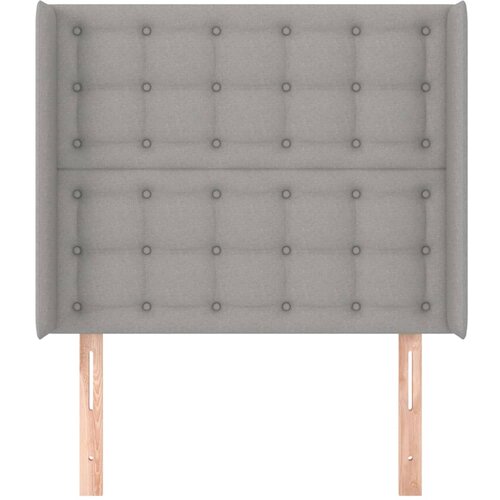  Uzglavlje s u&amp;scaron;ima svjetlosivo 83x16x118/128 cm od tkanine Slike