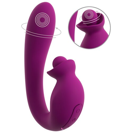 Javida Vibrator with Double Rotation Purple Slike