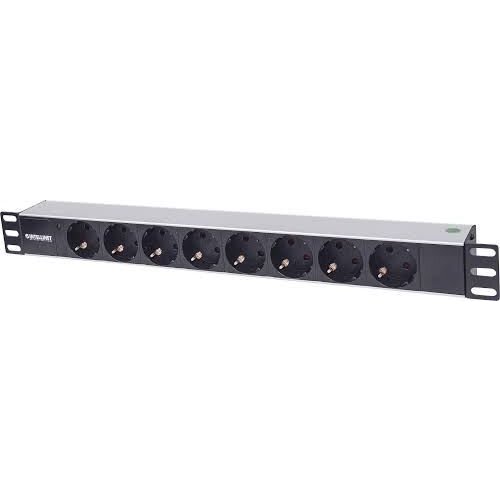 Intellinet 19" Rackmount 1U 1,8m LED indikator 8 vtičnic za omrežno omaro razdelilec Cene