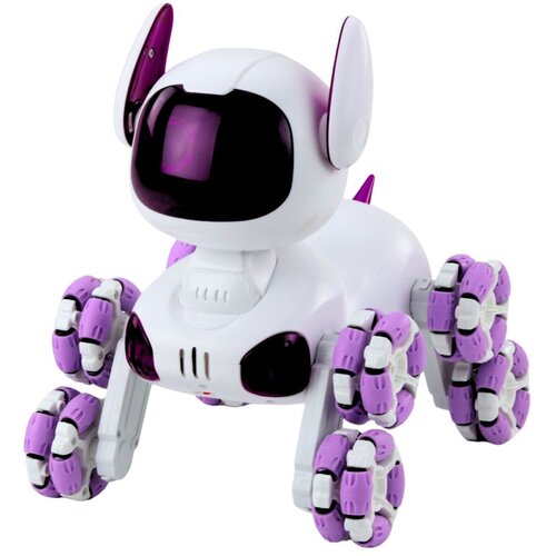  TOOBY robotski pas na daljinsko upravljanje, RC 360&amp;deg; svjetla, zvukovi, bijela i ljubičasta Slike