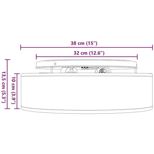 VidaXL Crna Tkanina &amp;Oslash;38 x 13.5 cm Minimalistički Slike