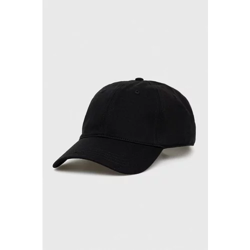 Lacoste Bombažna bejzbolska kapa črna barva