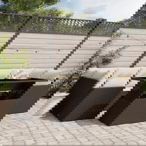 vidaXL 7-dijelni set vrtnih sofa od poliratana s jastucima smeđi Cijene