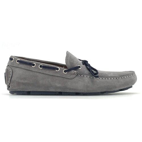 Duca di Morrone Mokasini &amp;amp; Jadralni čevlji Edoardo - Suede Gray Siva Slike