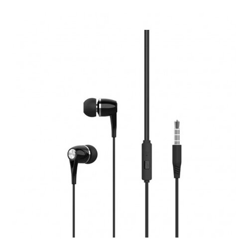 XO In-Ear Slu&amp;scaron;alice sa mikrofonom EP21 Black Slike