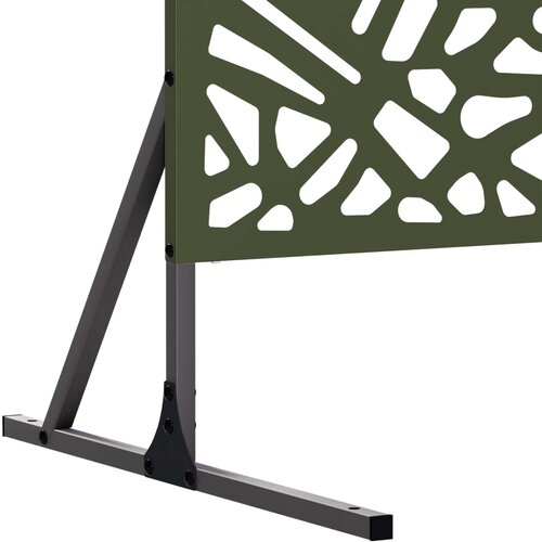  Zaslon za privatnost 100 x 50 x 180 cm Čelik Maslinastozelena Slike