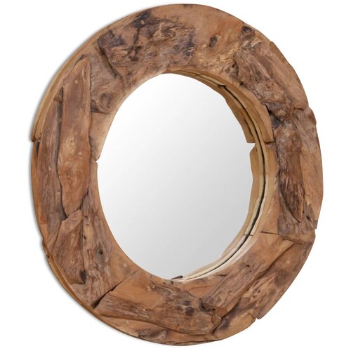 Maison Chic Okrasno Ogledalo - Zrcalo - Kozmetično ogledalo tikovina 80 cm okrogle oblike, (21698102) Cene