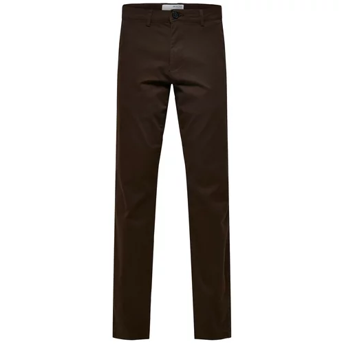 Selected Homme Chino hlače 'Miles Flex' temno rjava