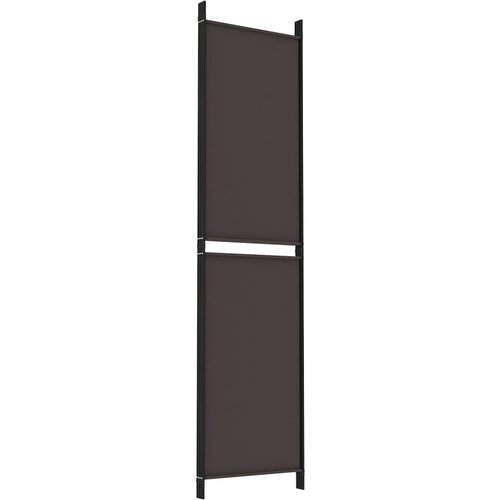  pregrada s 4 panela smeđa 200 x 200 cm od tkanine Slike