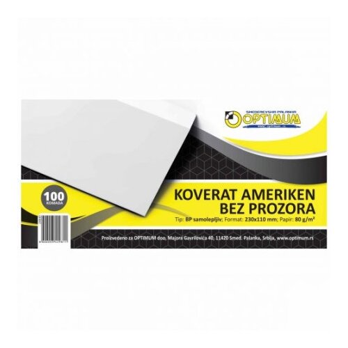  Koverat ameriken bez prozora bp 1/100 samolepiv *sr ( 24840 ) Cene
