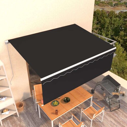  Tenda na ručno uvlačenje s roletom 4 5 x 3 m antracit Slike