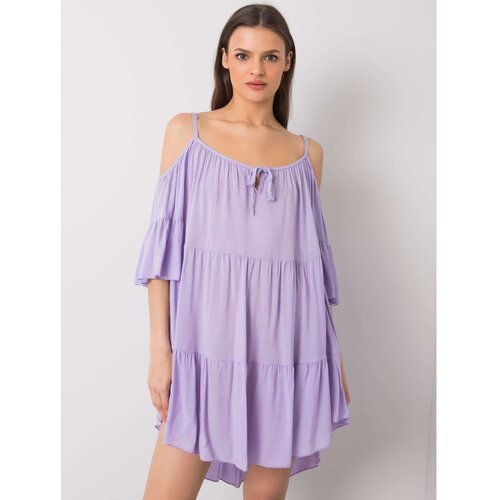 Fashion Hunters OH BELLA Lilac dress with a frill Cene