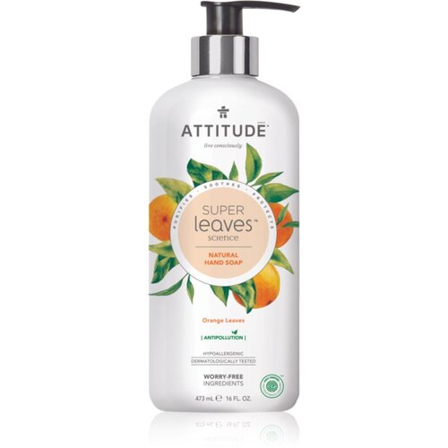 Attitude Super Leaves Orange Leaves naravno tekoče milo za roke z razstrupljevalnim učinkom 473 ml Slike