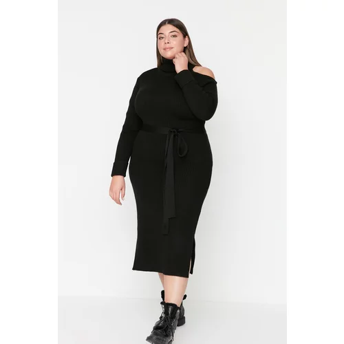 Trendyol curve Black Cutout Detailed Knitwear Dress