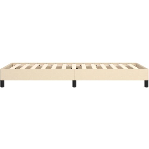  Okvir za krevet bez madraca krem 100 x 200 cm od tkanine Slike