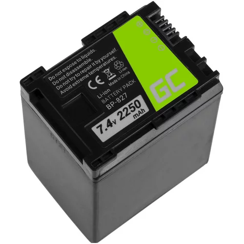 Green cell Baterija BP-819 / BP-827 za Canon Legria HF-10 / HF-G10 / HF-S10, 2250 mAh