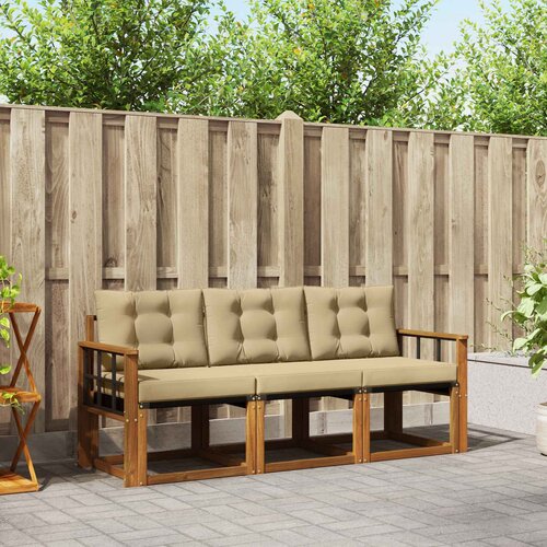  Set vanjskih sofa 3 kom. Prirodna i bež Cijene