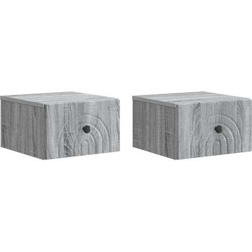  Stenski nočni omarici 2 pcs Siva Sonoma 33 x 34,5 x 20 cm, (5000210005) Cene