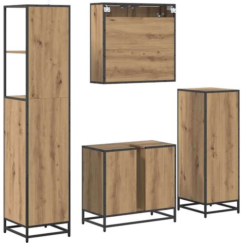 VidaXL set namje&amp;scaron;taja za kupaonicu 4 pcs hrast artisan 65 x 33 x 60 cm Slike