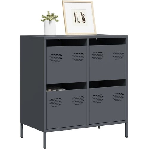  Komoda antracit 68x39x73,5 cm od hladno valjanog čelika Cene