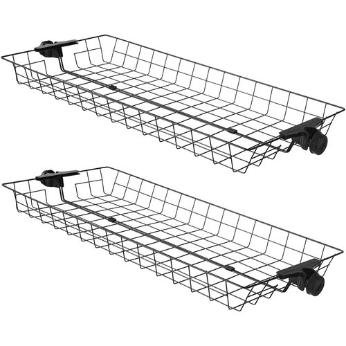SoBuy Komplet 2 črnih kovinskih košar, (21338224) Cene