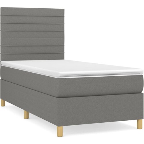 Maison Chic Box spring postelja - Vzmetna postelja z vzmetnico temno siva 80x200 cm blago SL12828, (21901690) Cene