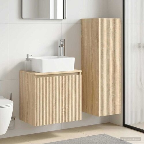  Set namje&scaron;taja za kupaonicu 2 kom. Hrast sonoma Smeđa 33 x 34.5 x 100 cm Cijene