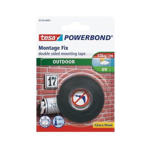 Montažni trak za zunanjo uporabo Tesa (prosojen, 1,5 m x 19 mm) Slike
