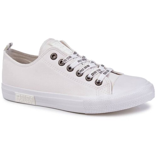 Big Star Men's Leather Sneakers KK174052 White Slike