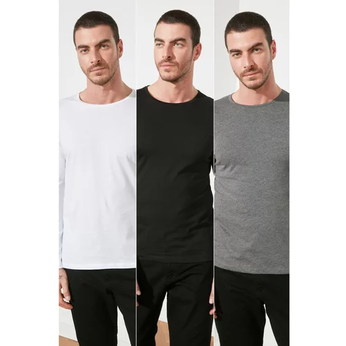 Trendyol Multi Color 3-Pack Crew Neck Long Sleeve T-Shirt