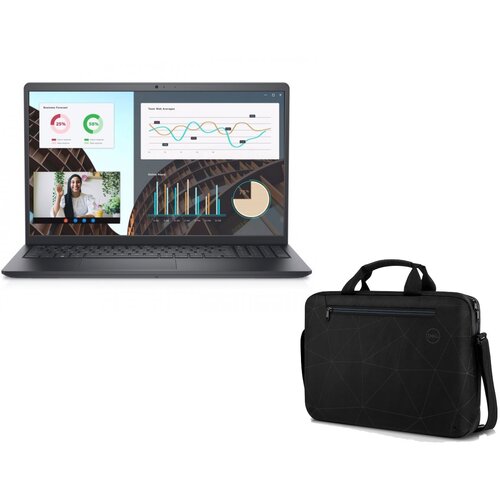 Dell vostro 3530 15.6&amp;quot; fhd, 120Hz, i3-1305U, 16GB, 512GB ssd, backlit + ES1520C torba za notebook 15&amp;quot; essential briefcase Slike